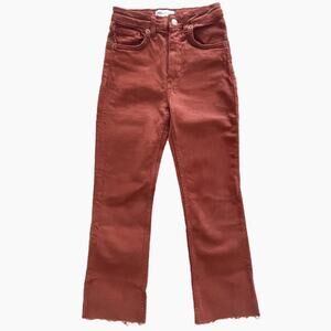 Zara Burnt Red Cropped Jeans